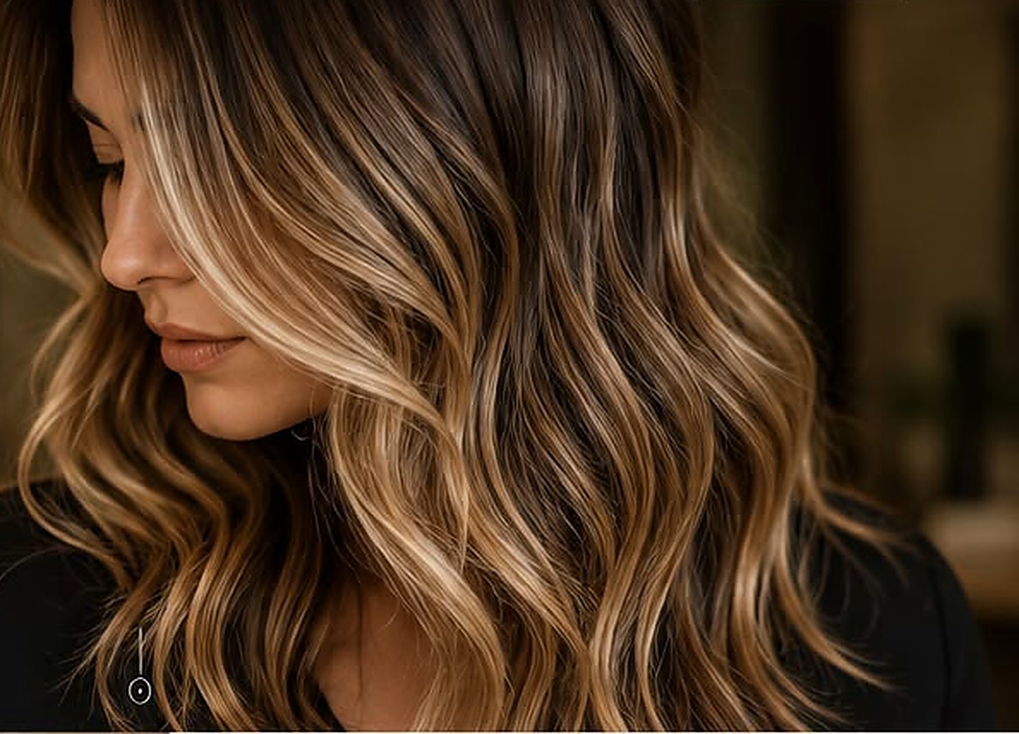 Melena con balayage trabajada en el salón